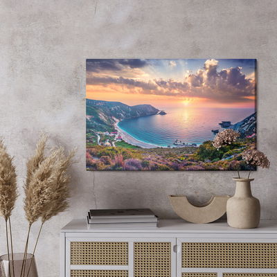Ljuddämpande tavla - Sunset over the sea bay