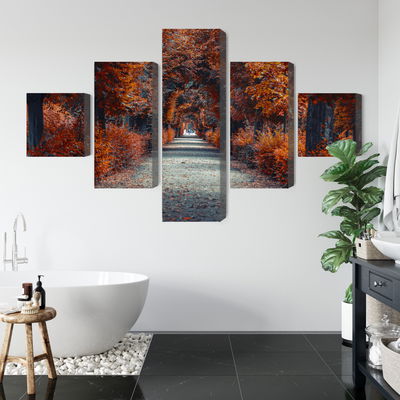 Ljuddämpande tavla - A path deep into the autumn