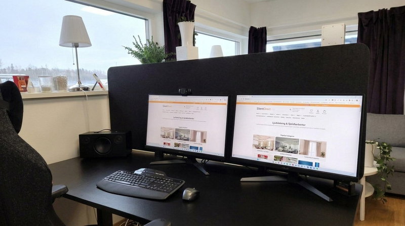 Bulletin Desk Screen ljudabsorberande bordsskärm som skapar arbetsro vid skrivbord