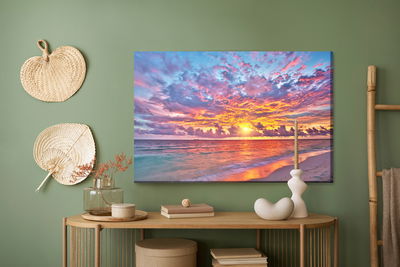 Ljuddämpande tavla - Sunset by the sea