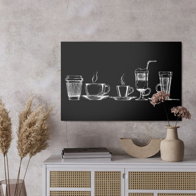 Ljuddämpande tavla - Coffee cups set