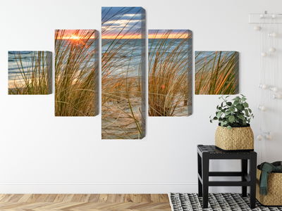 Ljuddämpande tavla - Sunrise on the beach of rügen