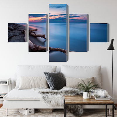 Ljuddämpande tavla - The sea landscape at evening