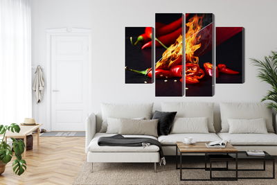 Ljuddämpande tavla - Burning knife