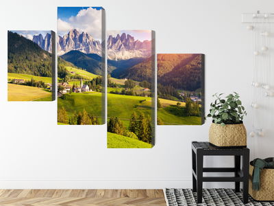 Ljuddämpande tavla - Sunny day in the mountains