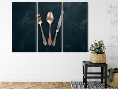 Ljuddämpande tavla - Old cutlery