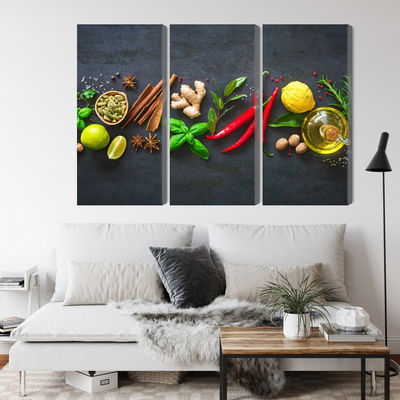 Ljuddämpande tavla - Fresh aromatic spices