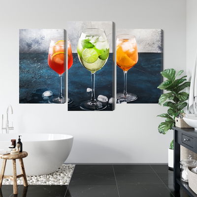 Ljuddämpande tavla - Glasses with summer cocktails