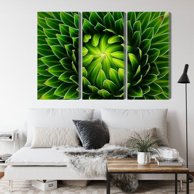 Ljuddämpande tavla - Green plant on a macro scale