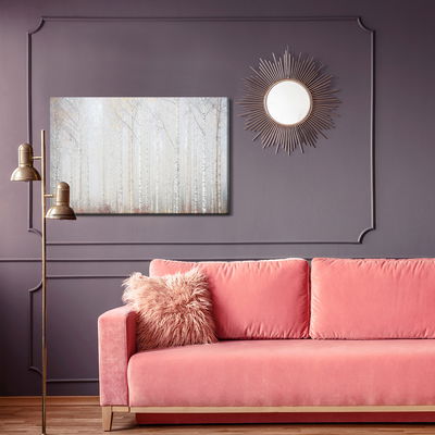 Ljuddämpande tavla - Birch forest in the mist