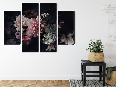 Ljuddämpande tavla - Flowers in vintage style