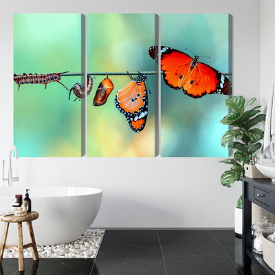 Ljuddämpande tavla - Colorful caterpillars