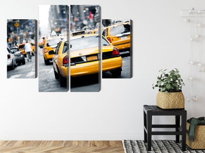 Ljuddämpande tavla - Taxis on the streets of new