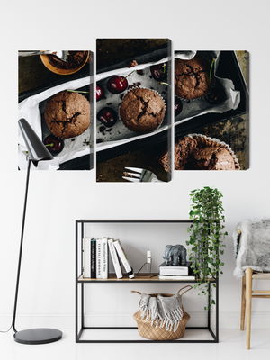 Ljuddämpande tavla - Muffins with cherries