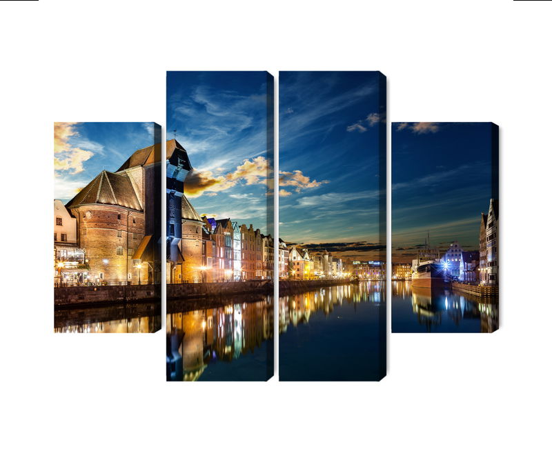 Ljuddämpande tavla - Gdansk wharf and the crane