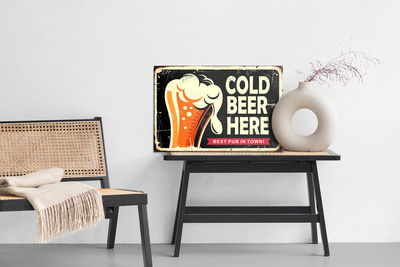 Ljuddämpande tavla - A mug of beer and retro