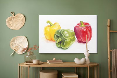 Ljuddämpande tavla - Colorful peppers