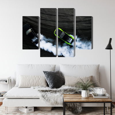 Ljuddämpande tavla - Drifting 3d cars