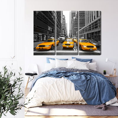 Ljuddämpande tavla - Yellow taxis in New York city