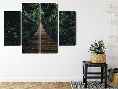 Ljuddämpande tavla - Wooden suspension bridge