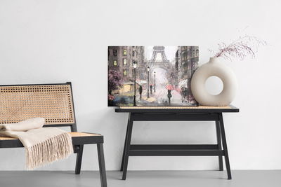 Ljuddämpande tavla - A Parisian street in pastel