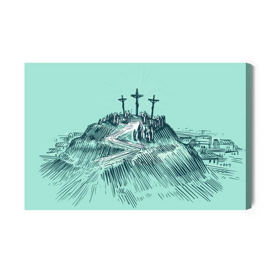 Ljuddämpande tavla - Golgotha ​​mountain