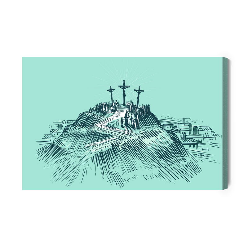 Ljuddämpande tavla - Golgotha ​​mountain