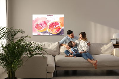 Ljuddämpande tavla - Grapefruit painted