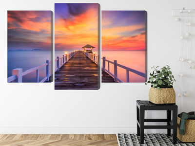Ljuddämpande tavla - Sunset over the pier