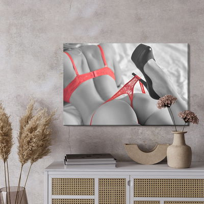 Ljuddämpande tavla - Voluptuous woman in lingerie