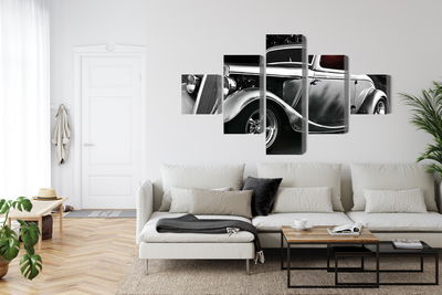 Ljuddämpande tavla - Vintage style hot rod car