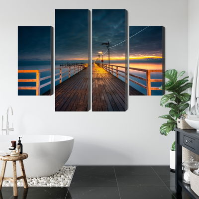 Ljuddämpande tavla - Evening view of the wooden