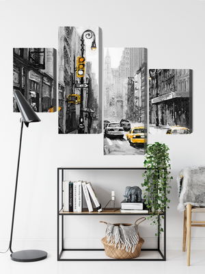 Ljuddämpande tavla - American city street view