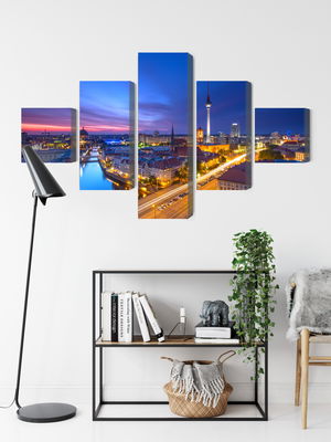 Ljuddämpande tavla - Berlin panorama at sunset