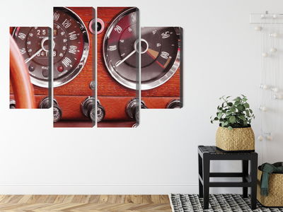 Ljuddämpande tavla - Counters in a retro car