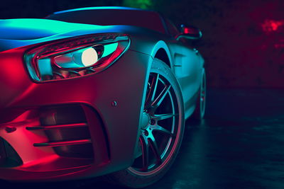 Ljuddämpande tavla - Front of a 3d sports car