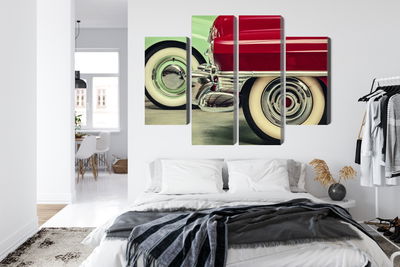 Ljuddämpande tavla - Stylish vintage car wheels