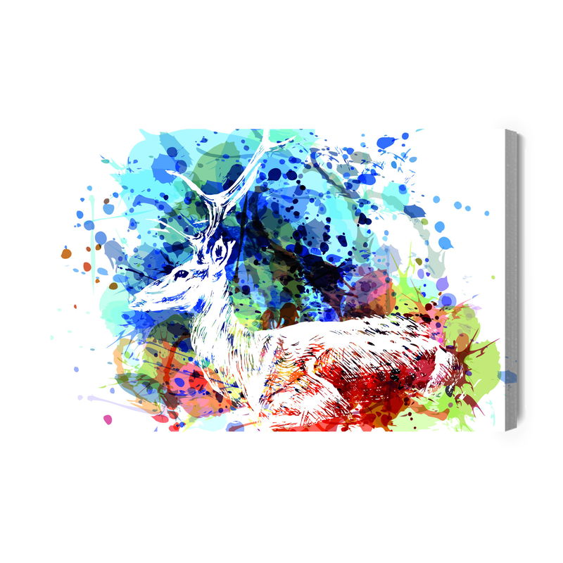 Ljuddämpande tavla - Deer in an abstract version