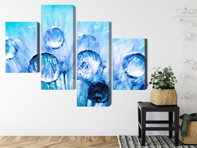 Ljuddämpande tavla - Dew drops on dandelion seeds