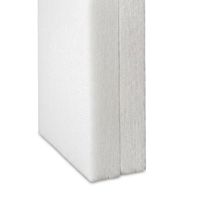 SilentDirect PES Wall Deep Industry ljudabsorbent 100 mm i vit färg med rak kantprofil