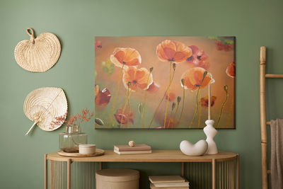 Ljuddämpande tavla - Poppies like painted