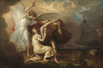 Ljuddämpande tavla - Benjamin west "exile of adam