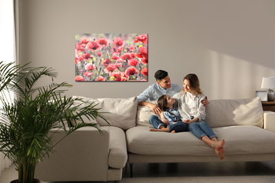 Ljuddämpande tavla - Poppies in the sun