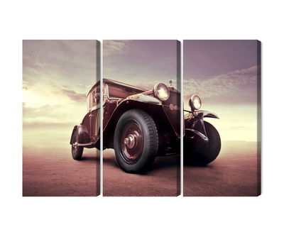 Ljuddämpande tavla - Vintage car with a 3d effect