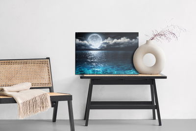 Ljuddämpande tavla - Sea at night with the moon