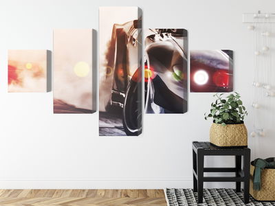 Ljuddämpande tavla - Black drifting 3d car