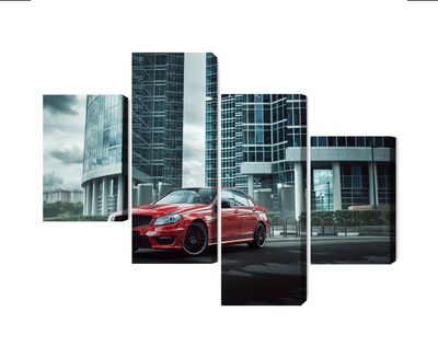 Ljuddämpande tavla - Red car on a background