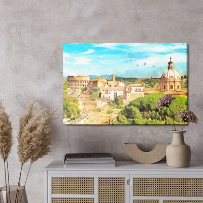 Ljuddämpande tavla - Panorama of Rome like painted