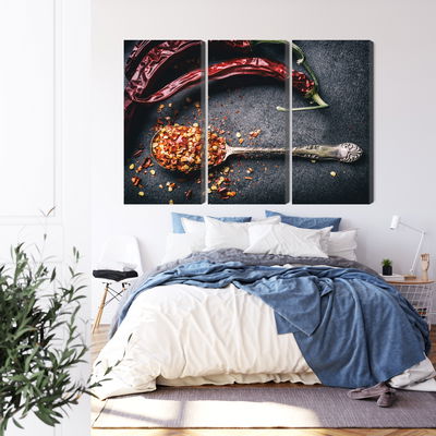 Ljuddämpande tavla - Dried chili peppers