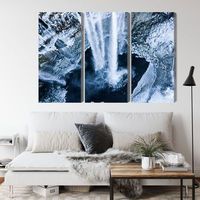 Ljuddämpande tavla - Winter waterfall